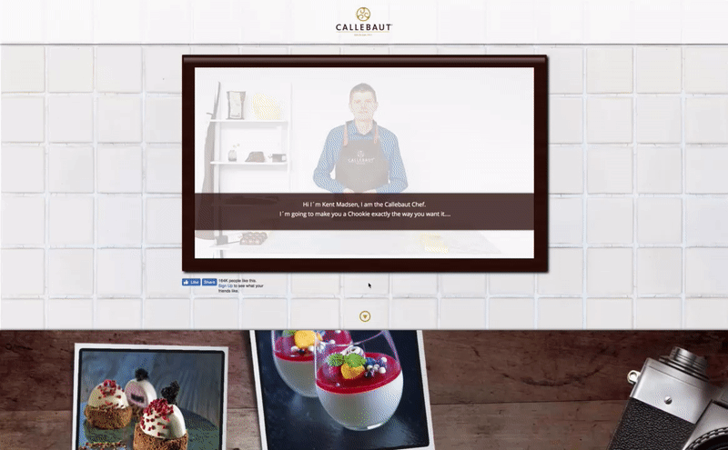 Dot.vu Interactive Content Platform - Customer Examples - "Design Your Own" Interactive Video - Build a Chookie - Callebaut